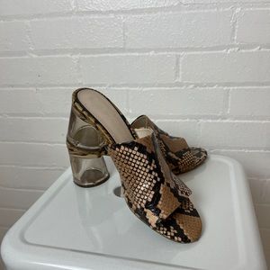 Snake skin Mules